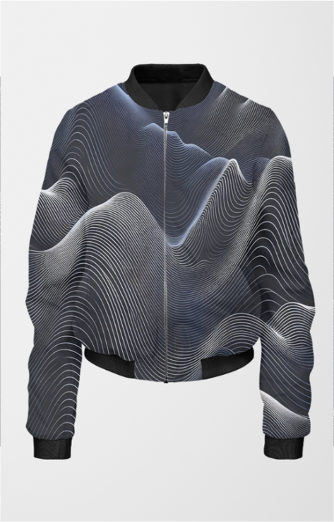 Black Waves - Women's Bomber Jacket