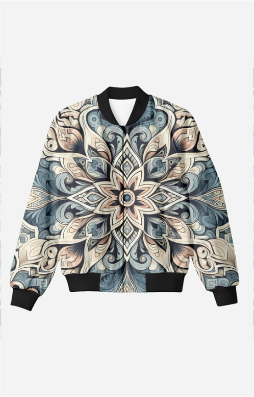 Star Flower Pattern - Women Bomber Jacket